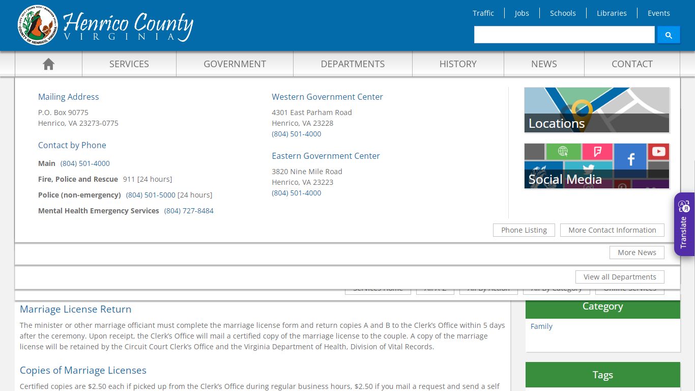 Marriage Licenses - Henrico County, Virginia